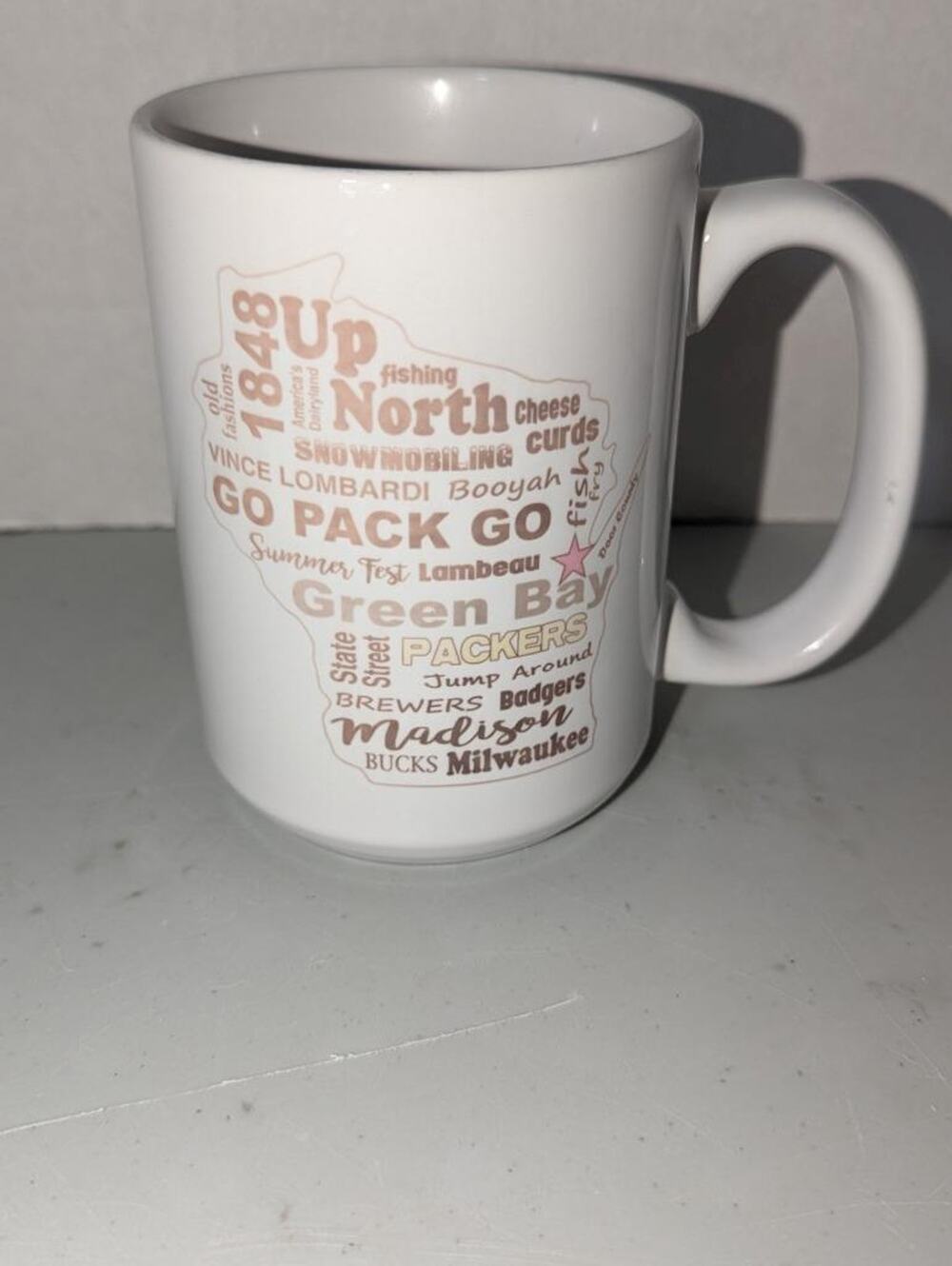 Wisconsin Green Bay Packers Mug Cup Brewers Bucks Cheese More -072310